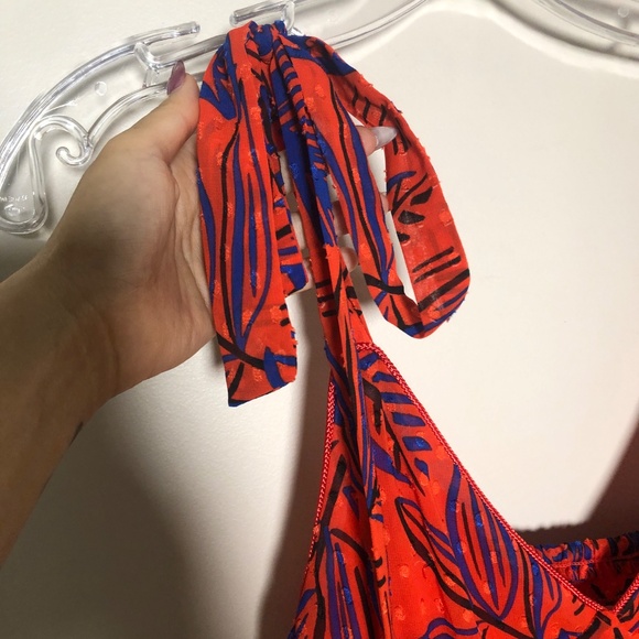 Alexis x Target Orange floral asymmetrical dress size M - Picture 10 of 11